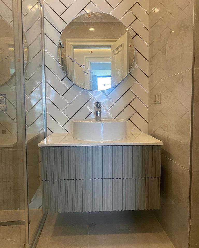 Roys Ahşap 221 Özel İmalat Modern Banyo Ünitesi