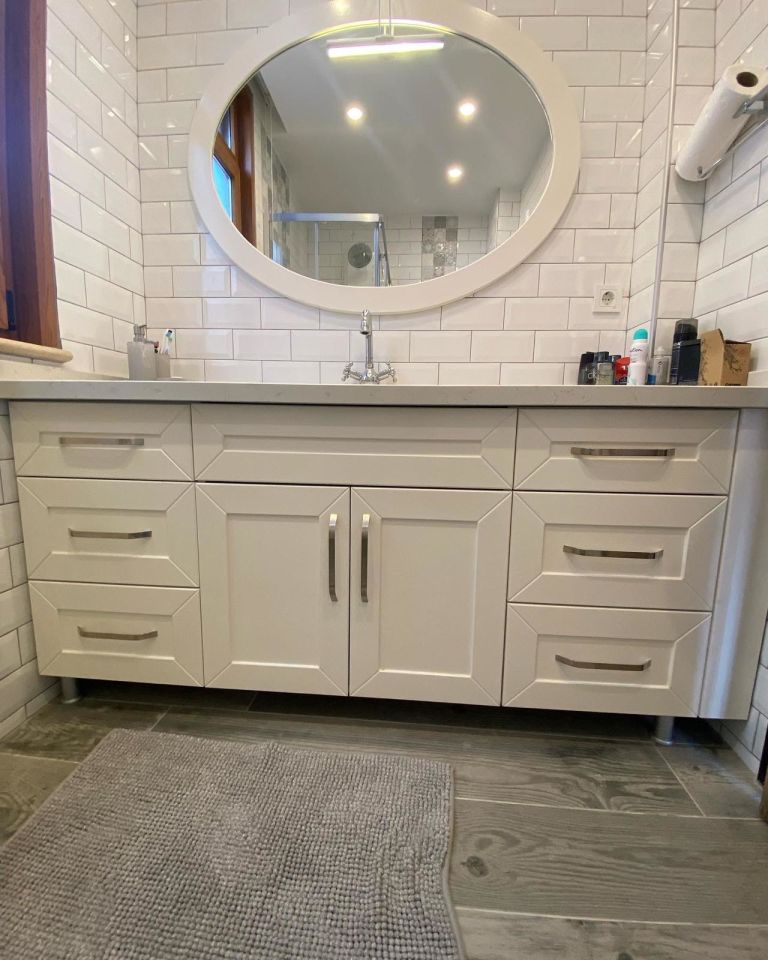 Roys Ahşap 228 Özel İmalat Modern Banyo Ünitesi