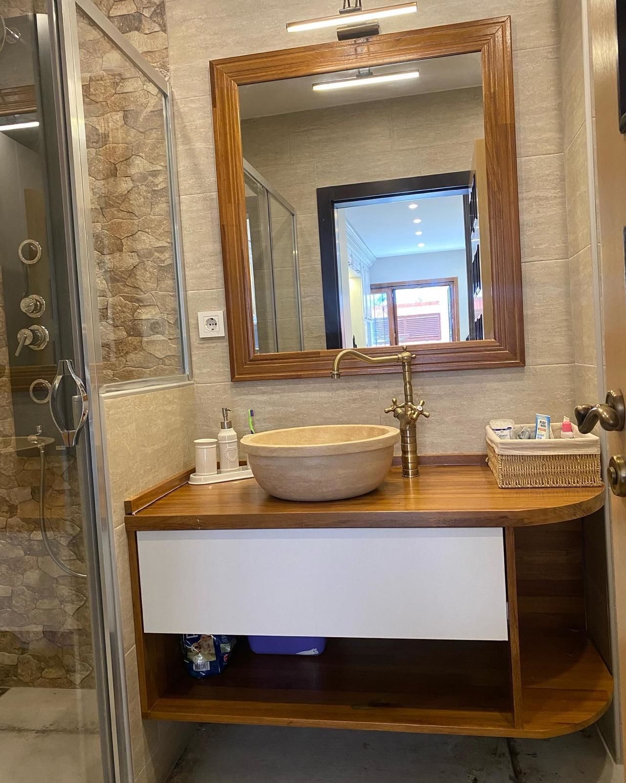 Roys Ahşap 231 Özel İmalat Modern Banyo Ünitesi