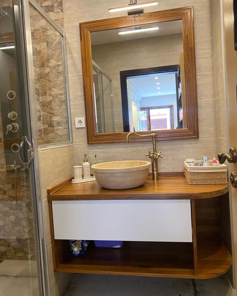 Roys Ahşap 231 Özel İmalat Modern Banyo Ünitesi