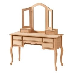 Roys Ahşap 3220 Masif Ham Lükens Makyaj Masası