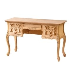 Roys Ahşap 3221 Masif Ham Saksı Oymalı Makyaj Masası