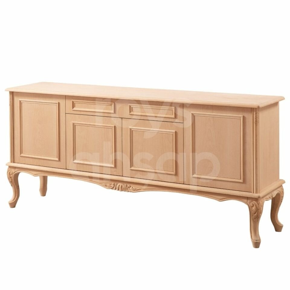 Roys Ahşap 4135 Masif Ham 180 Cm İnci Oymalı Konsol