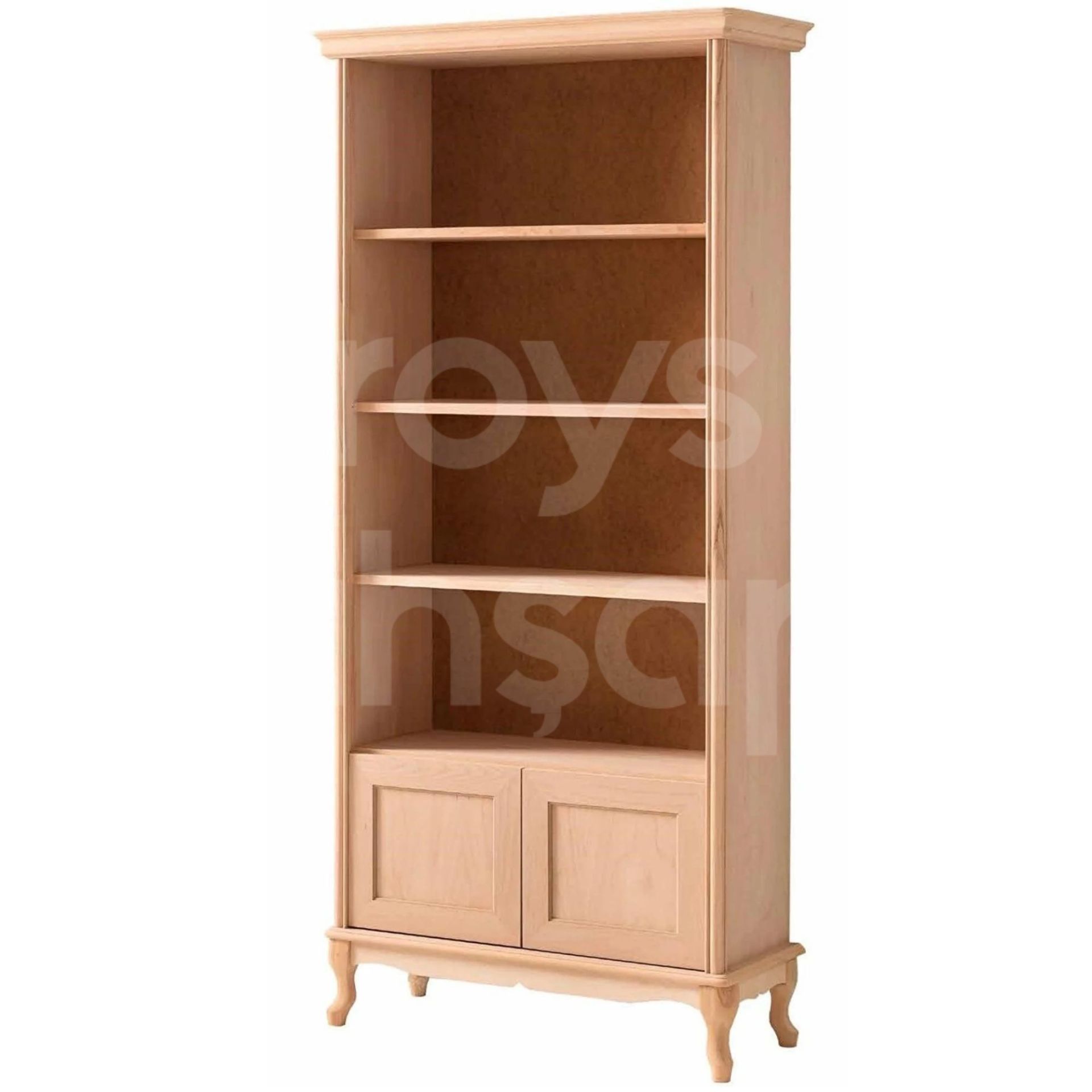 Roys Ahşap 6531 Masif Ham Lükens Kitaplık