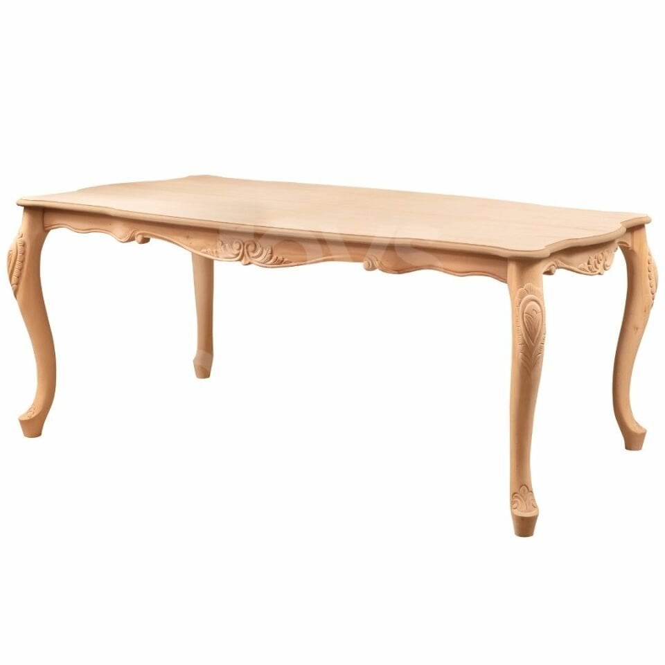 Roys Ahşap 5117 Masif Ham 200 Cm Şah Sabit Yemek Masası