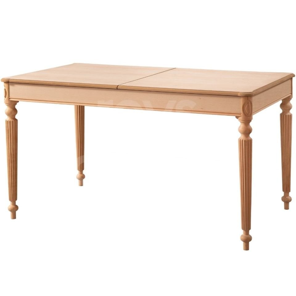 Roys Ahşap 5134 Masif Ham 140 Cm Mira İlaveli Yemek Masası