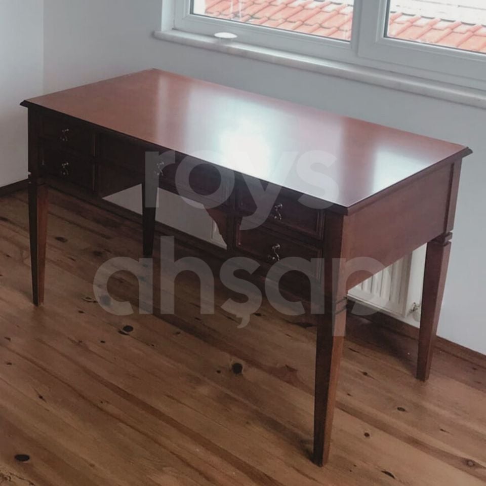 Roys Ahşap 130 Cm Koyu Ceviz Oxford Ofis Çalışma Masası