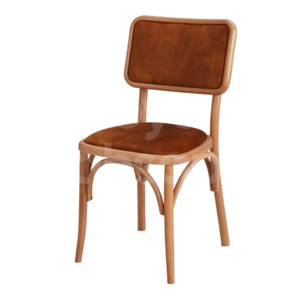 Roys Ahşap Naturel Döşemeli Sofa Mutfak Sandalyesi 1030