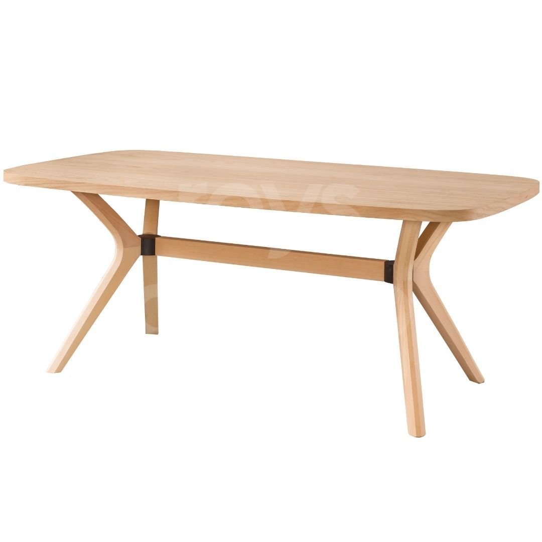 Roys Ahşap 5054 Masif Ham 140 Cm Kelebek Meşe Yemek Masası