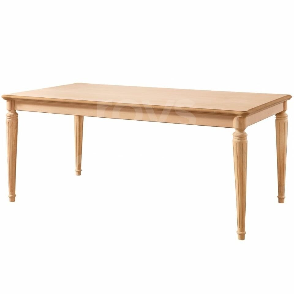 Roys Ahşap 5046 Masif Ham 180 Cm Kayı Sabit Yemek Masası