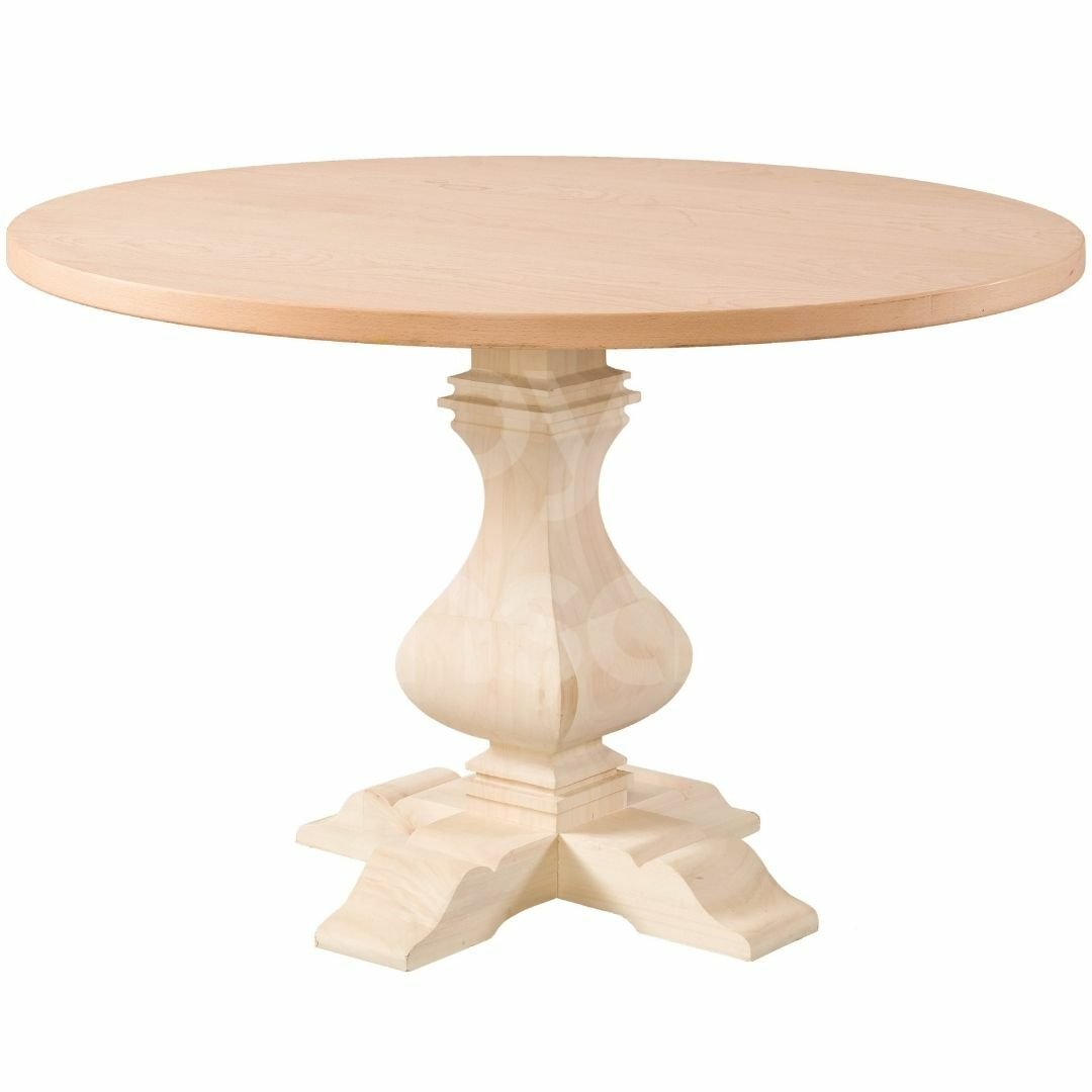 Roys Ahşap 5035 Masif Ham 110 Cm Star Sabit Yuvarlak Yemek Masası
