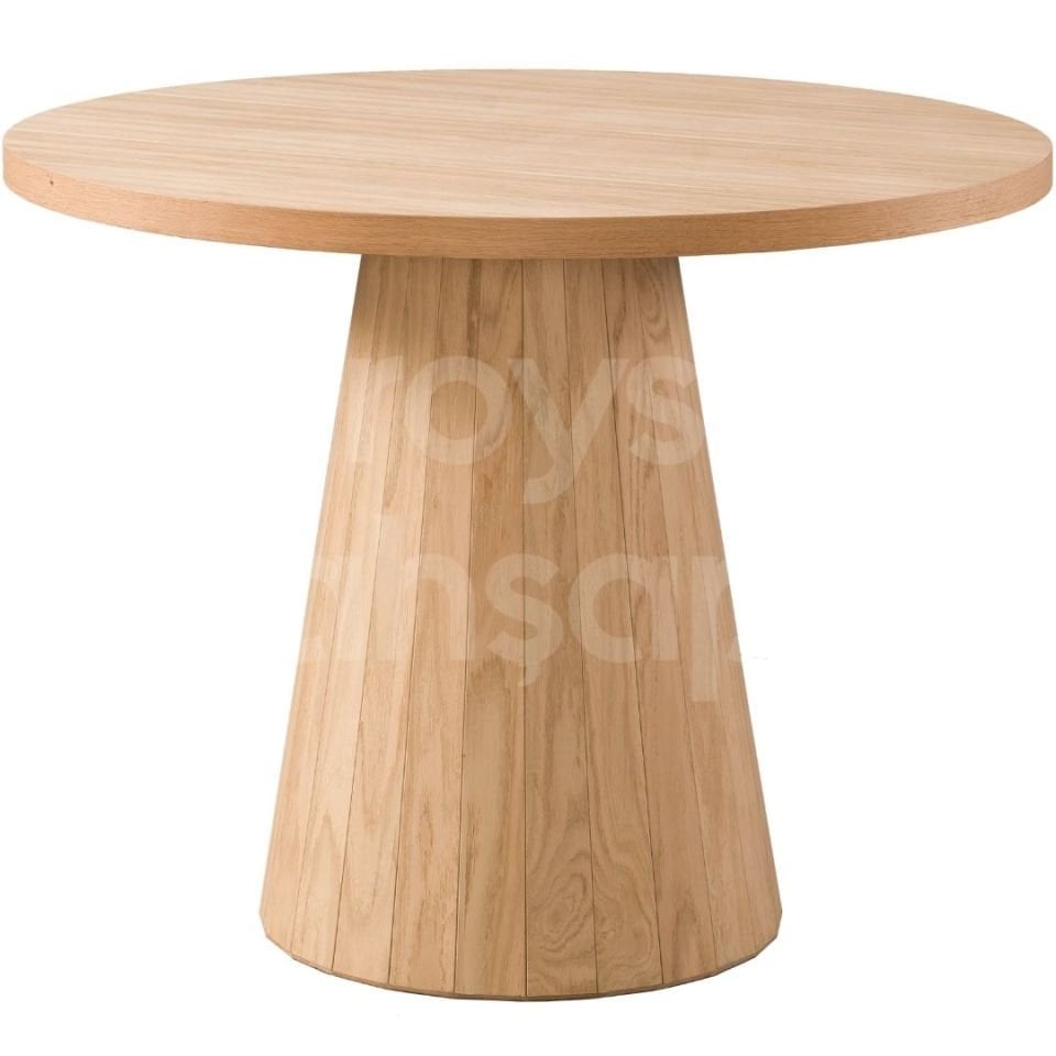Roys Ahşap 5025 Masif Ham 100 Cm Mantar Meşe Sabit Yuvarlak Yemek Masası