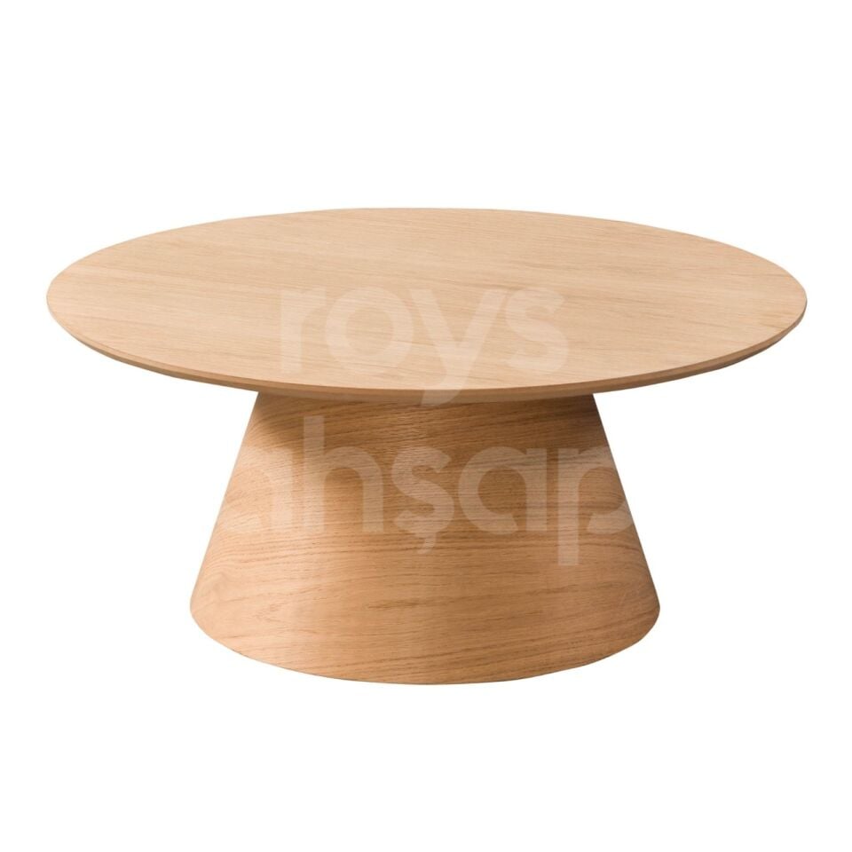 Roys Ahşap 4195 Masif Ham Oslo Yuvarlak Meşe Orta Sehpa