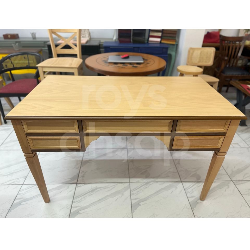Roys Ahşap 140 Cm Naturel Oxford Ofis Çalışma Masası