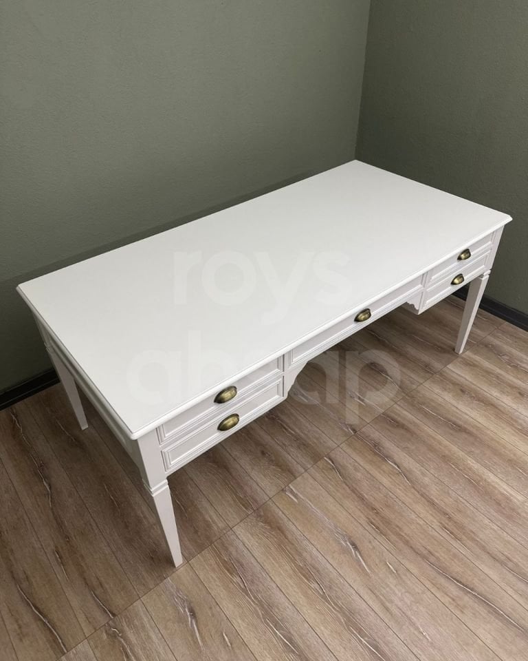 Roys Ahşap 180 Cm Beyaz Oxford Ofis Çalışma Masası