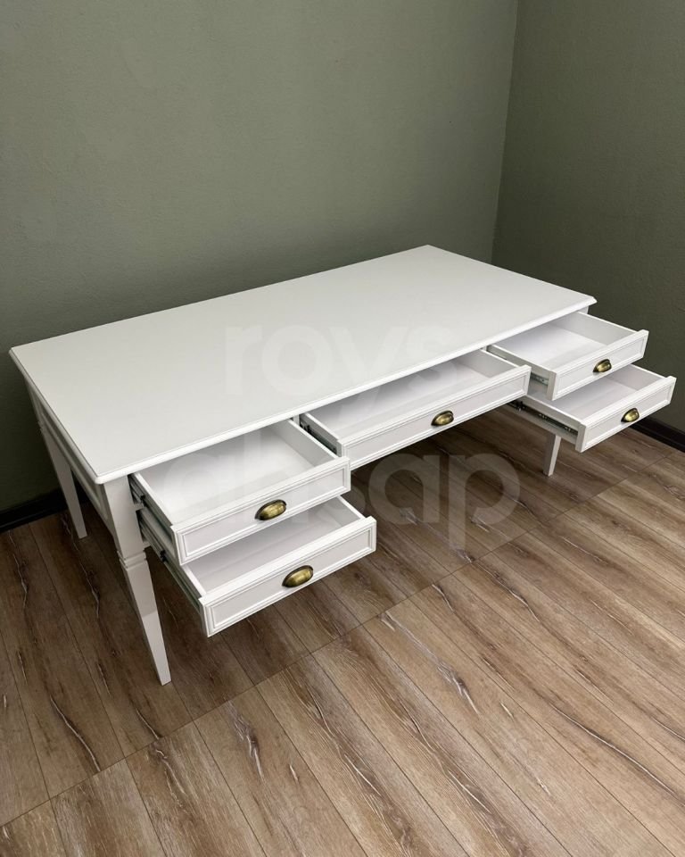 Roys Ahşap 180 Cm Beyaz Oxford Ofis Çalışma Masası