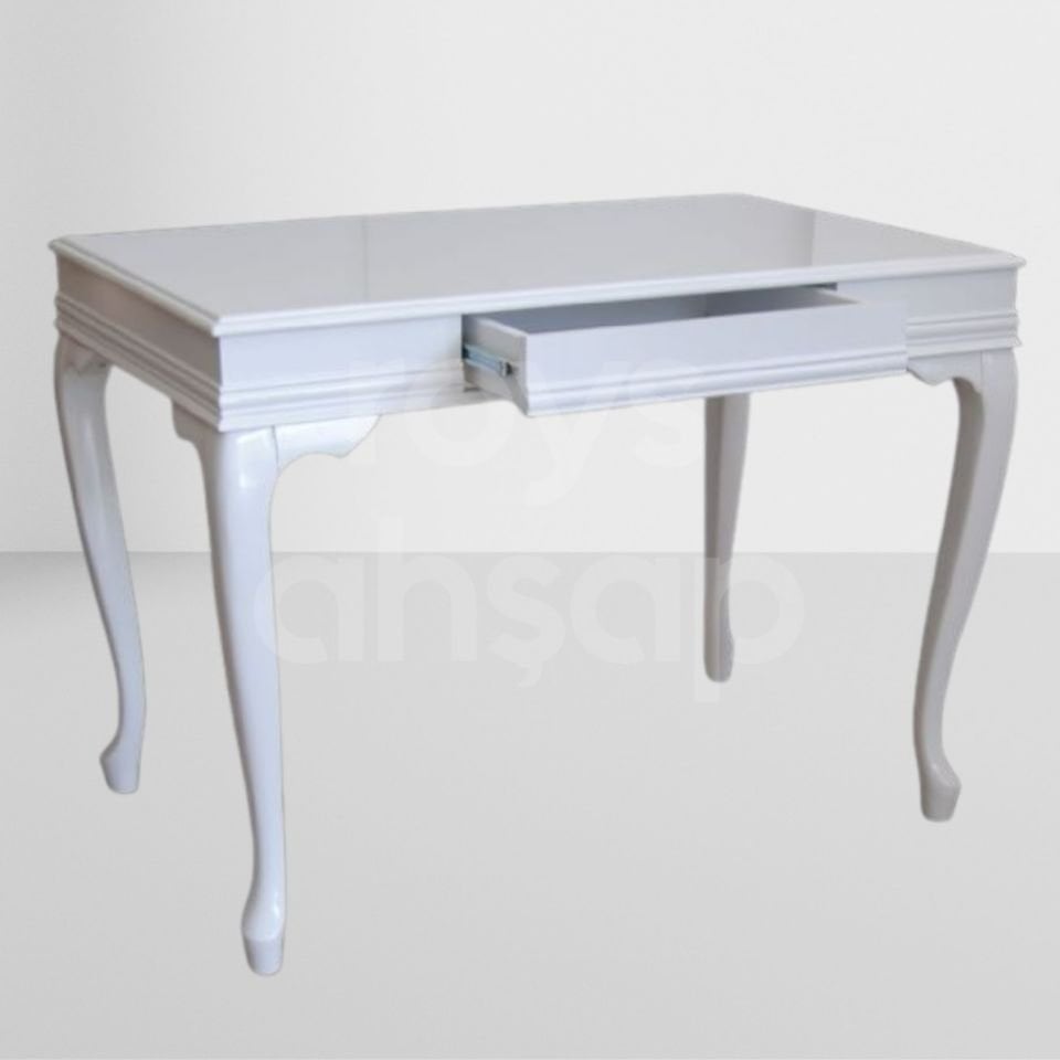 Roys Ahşap 5215 Beyaz 110 Cm Çekmeceli Lükens Ofis Çalışma Masası