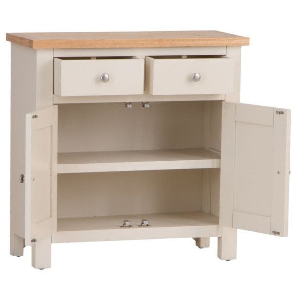 Roys Ahşap Fildişi Üstü Ceviz 75 Cm Mini Konsol