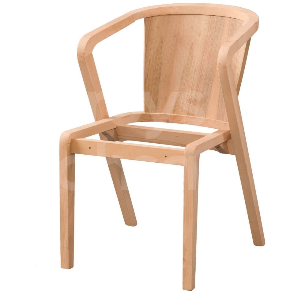 Roys Ahşap 5889 Masif Ham Wicker Ceviz Sandalye