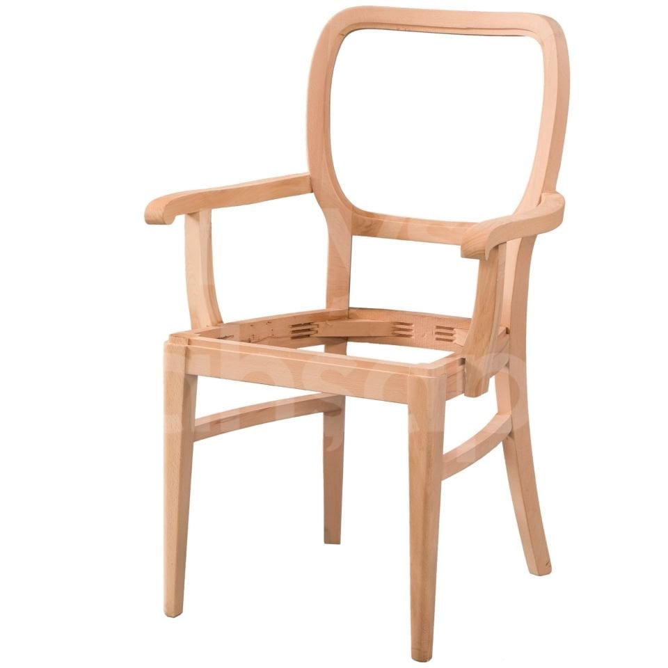Roys Ahşap 5899 Masif Ham Soft Kollu Sandalye