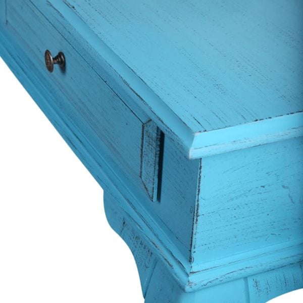 Roys Ahşap 120 Cm Çekmeceli Turkuaz Eskitme Dresuar