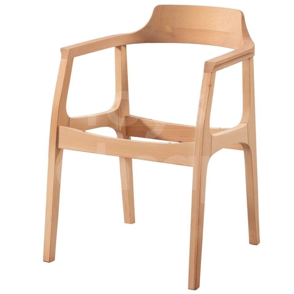 Roys Ahşap 5919 Masif Ham Kraft Sandalye