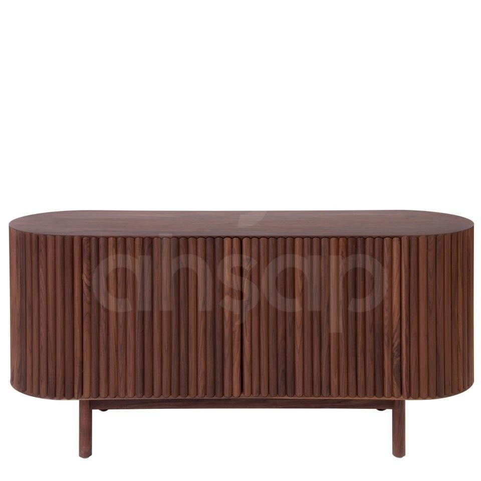Roys Ahşap Toscana Ceviz 140 Cm 2 Kapaklı Çıtalı Masif Konsol