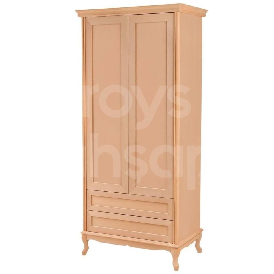 Roys Ahşap 6533 Masif Ham Lükens İki Kapaklı Dolap