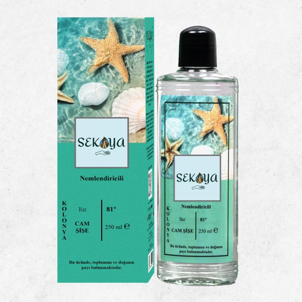 Sekoya Kolonya Yaz 250 ml. Cam Şişe Nemlendiricili