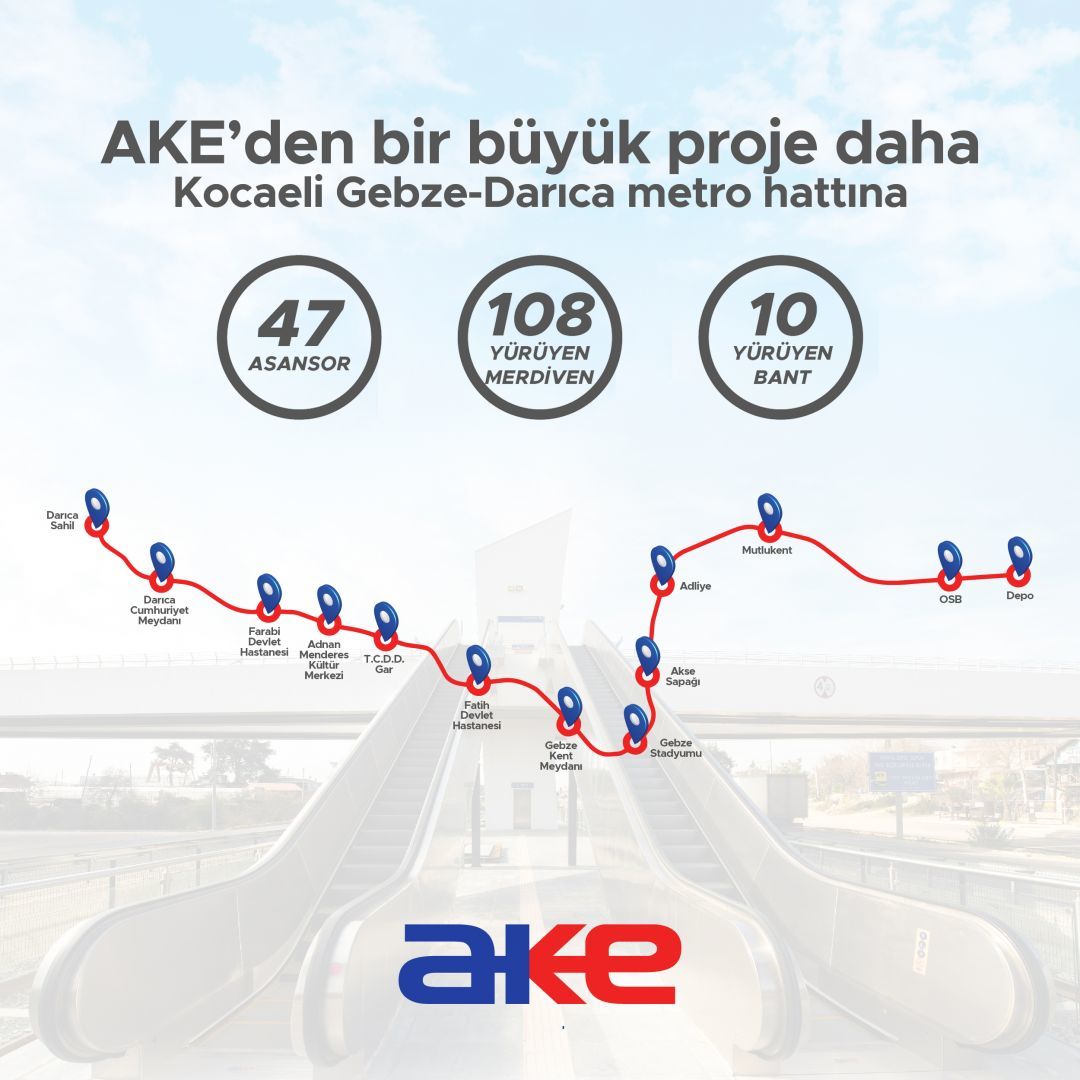 Gebze – Darıca Metro Hattı’nda AKE ürünleri tercih edildi