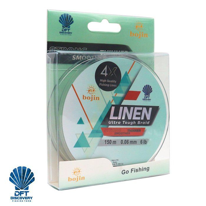 DFT Bojin 4X Linen İp Misina 0.06 mm  150 m  Yeşil