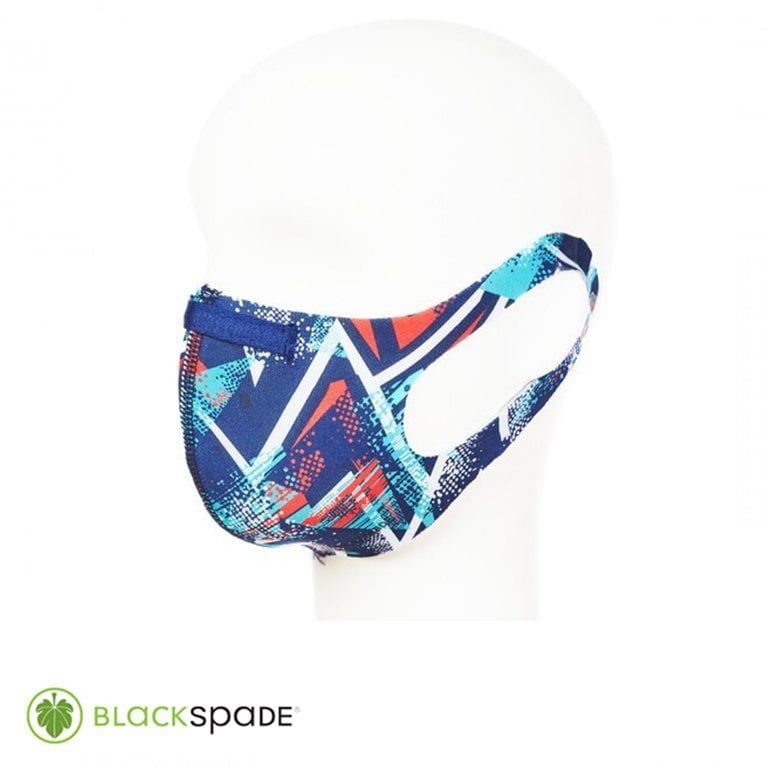 BLACKSPADE Unisex Koruyucu Maske Üçgen Desen S