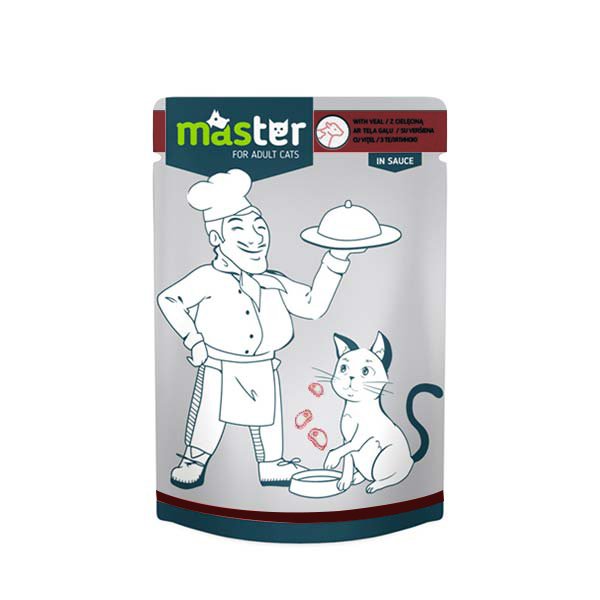 MASTER DANA ETLİ POUCH KEDİ MAMASI 80 GR((KOLİ İÇİ 24 ADETTİR))