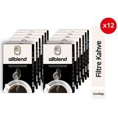 AllBlend Filtre Kahve 250 gr. x 12 Adet (Ofis Paketi)