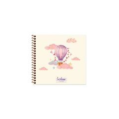 Keskin 16*15 50 Yp.Çiz.Spr.Sert Kap.La Plume Balloons Defter Pembe