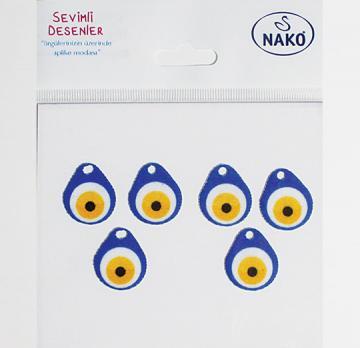 Set of 6 Evil Eye Beads