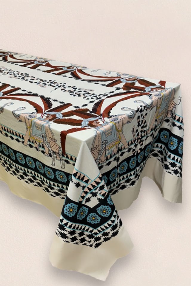 Geometric Monkey Tablecloth