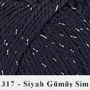 317 - Siyah - Gümüş Sim