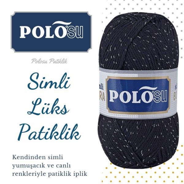 Polosu Simli Lüks Patiklik İplik