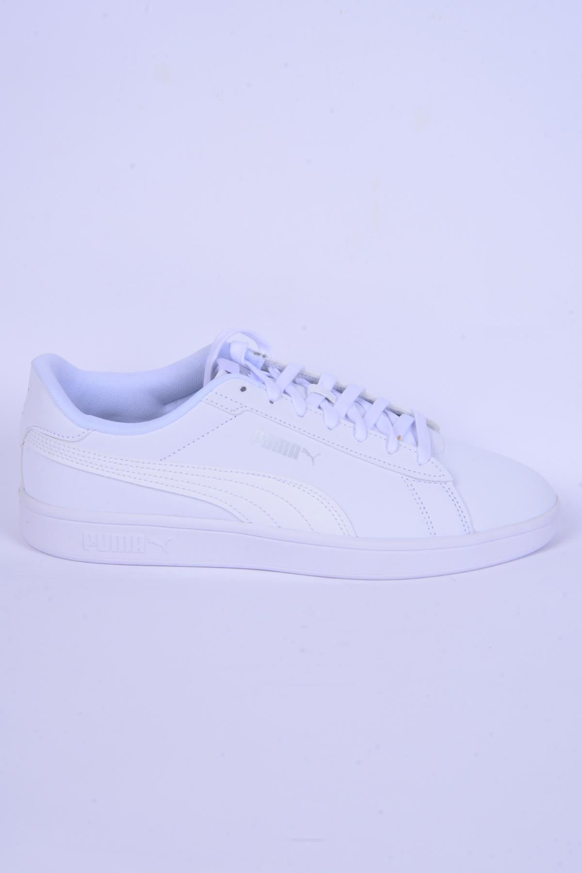 Puma 392336-09 Puma Smash 3.0 Buck Beyaz-Beyaz Erkek Spor Ayakkabı