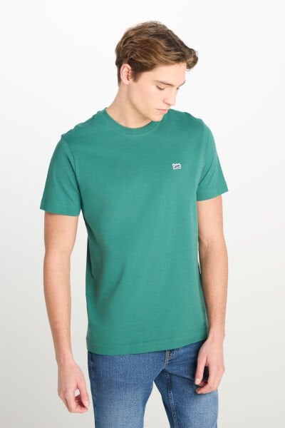Lee ML60UFQG26 Yeşil Erkek Bisiklet Yaka T-shirt