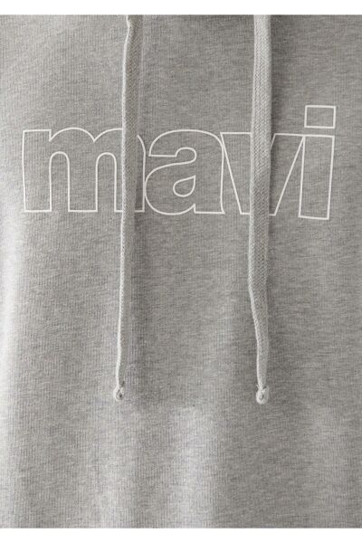 Mavi M065606 Erkek Açık Gri Baskılı Sweatshirt