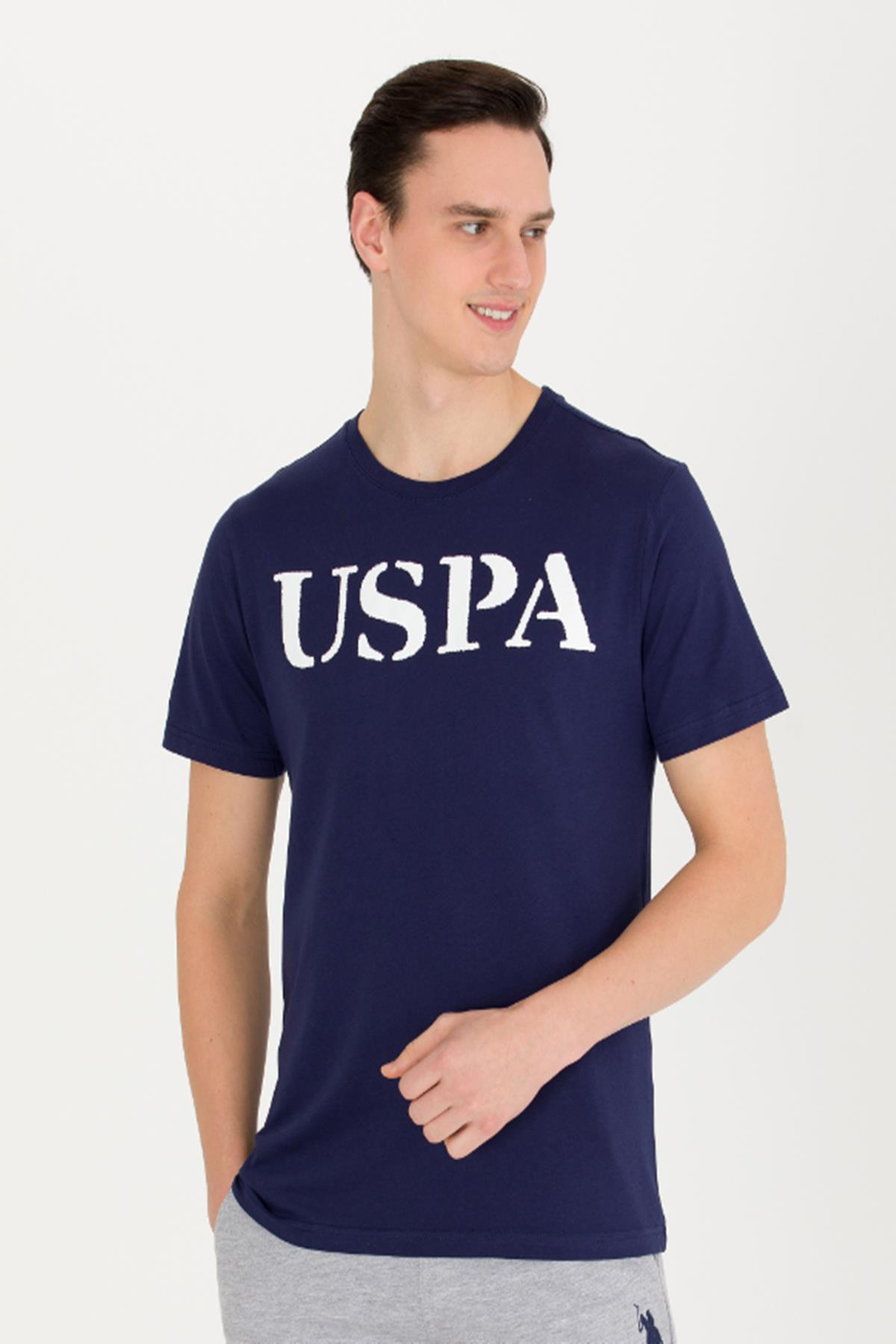 U.S Polo 1571124  Lacivert Baskılı Bisiklet Yaka Erkek T-shirt