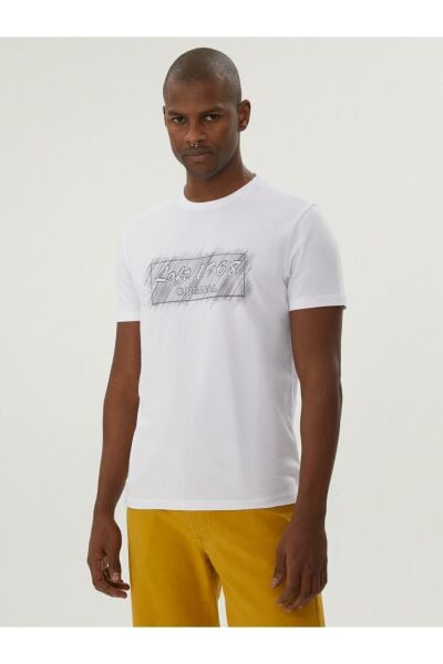 Loft 2028290 Erkek Beyaz Bisiklet Yaka T-shirt