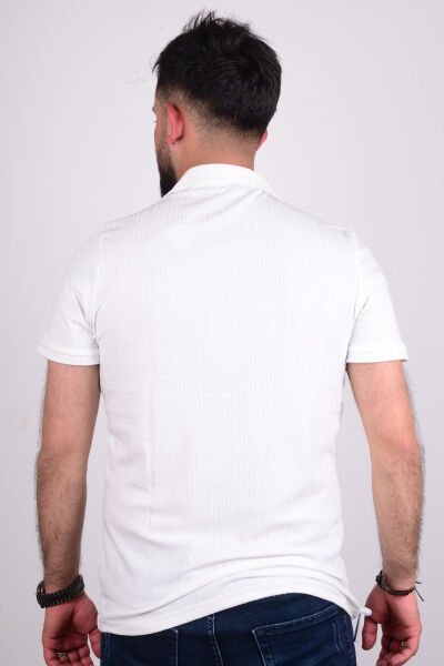 Cazador 24YCEEO04061 Beyaz Erkek Regular Fit Polo Yaka Normal Kesim Tşört
