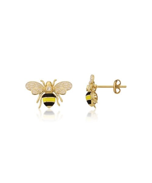 Bee Mine Koleksiyonu Altın Arı Küpe