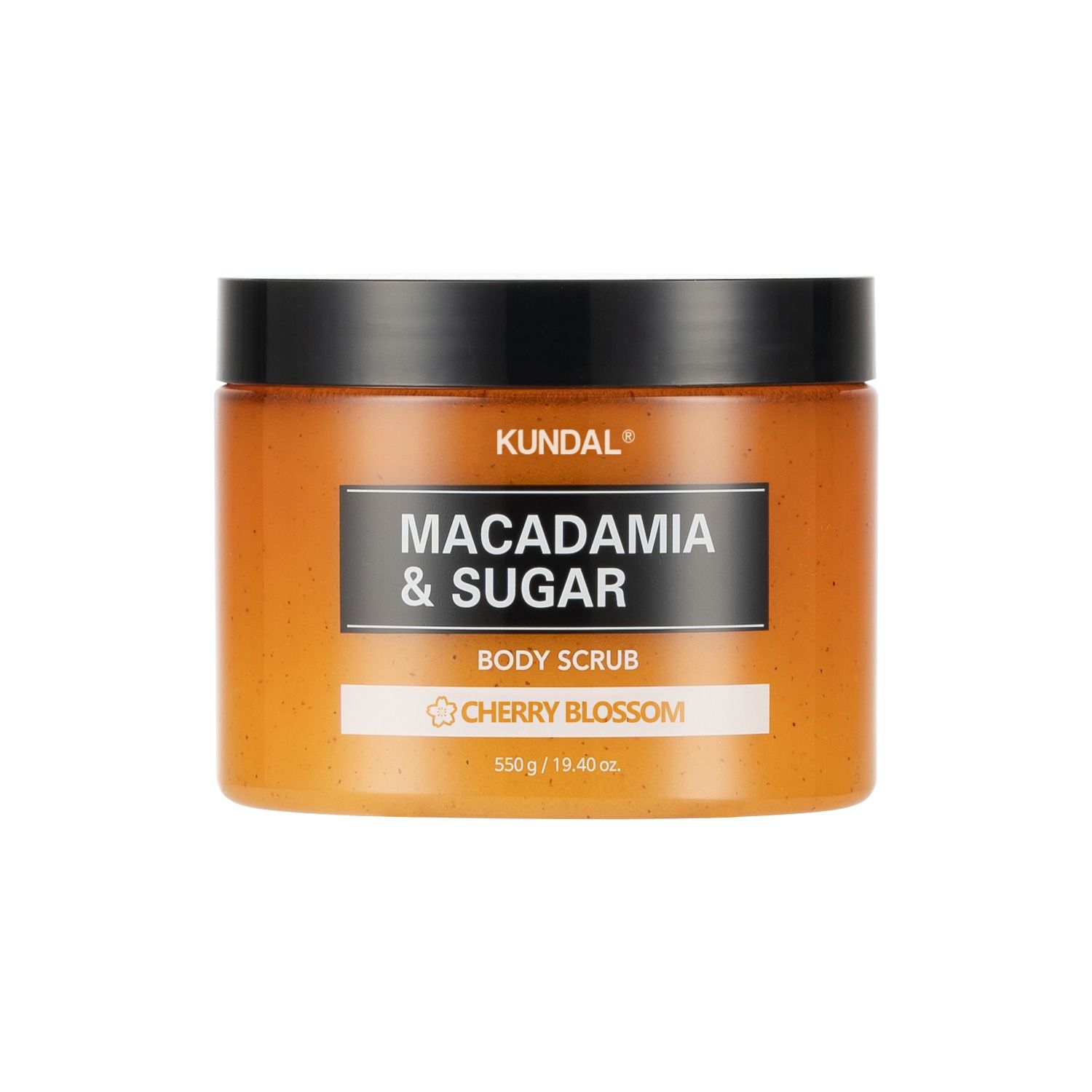 KUNDAL MACADAMIA&SUGAR BODY SCRUB 550G- CHERRY BLOSSOM