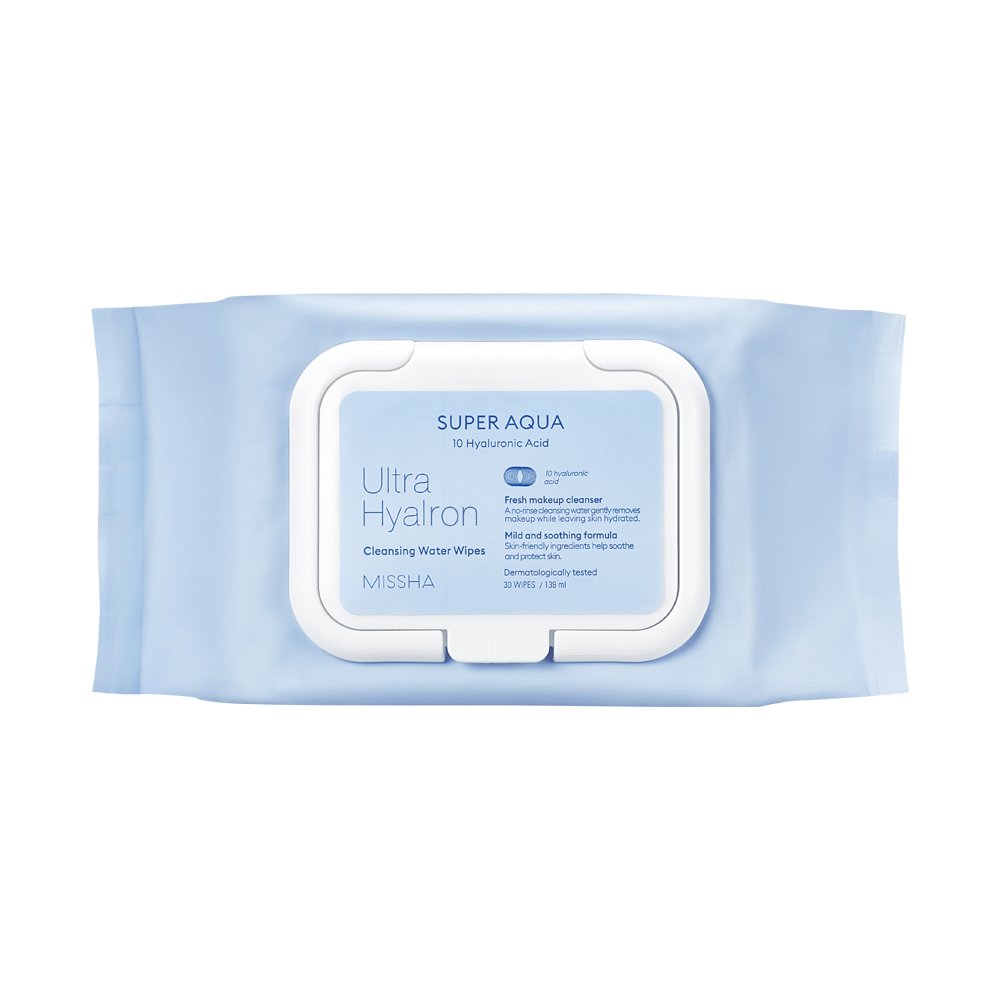 MISSHA SUPER AQUA ULTRA HYALRON CLEANSIN WATER WIPES