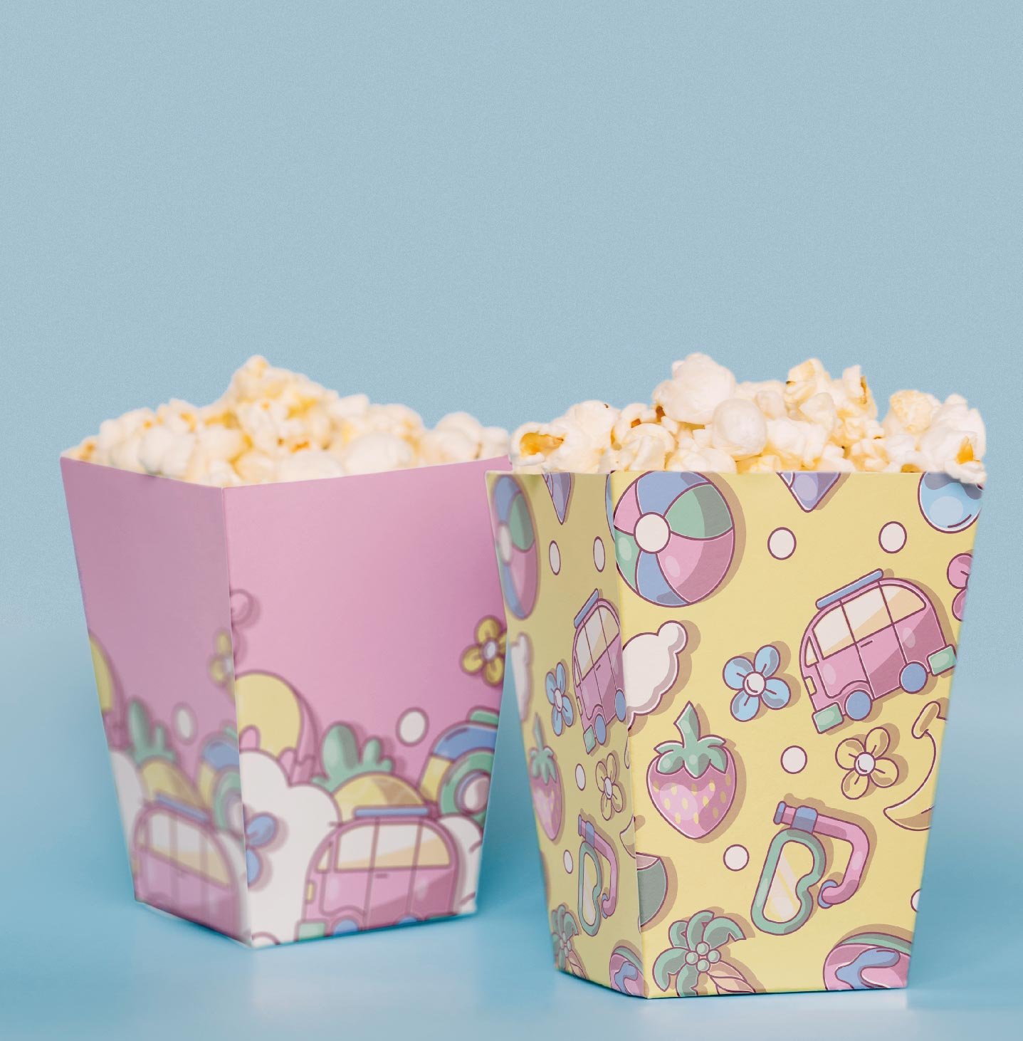 Yaz Temalı Pop Corn Kutusu