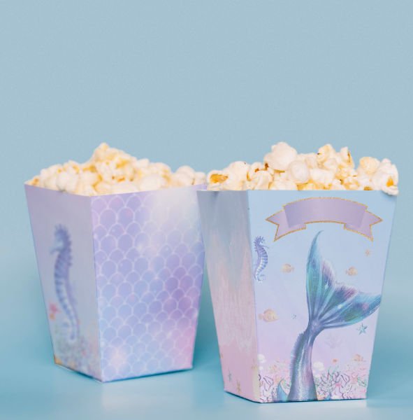 Deniz Kızı Temalı Pop Corn Kutusu